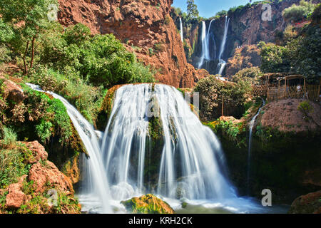 Ouzoud Wasserfälle in der Nähe der Grand Atlas Dorf Tanaghmeilt Marokko Stockfoto