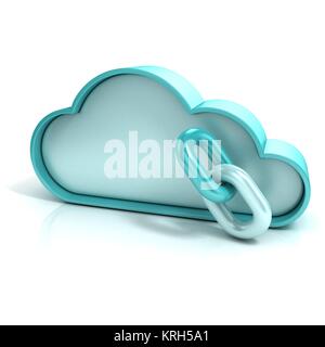 Cloud Links 3D Computer Symbol Stockfoto
