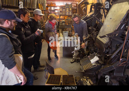 Woodside Presse tour Brooklyn Navy Yard NYC Stockfoto