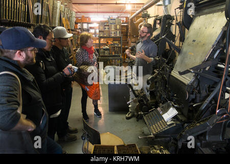 Woodside Presse tour Brooklyn Navy Yard NYC Stockfoto