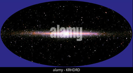 Die cobe Milchstraße Karte in False - Farbe Stockfoto