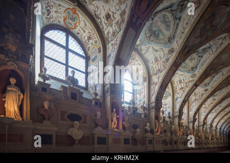 Die Halle der Antiquitäten (Antiquarium), 1571, Residenz München, dem ehemaligen königlichen Palast der Wittelsbacher Könige von Bayern. Stockfoto