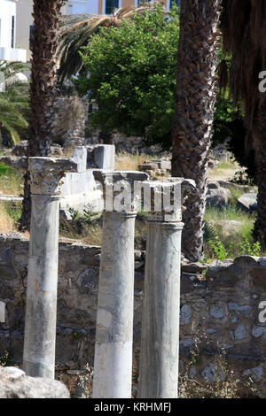 Die Ruinen der antiken Agora auf der Insel Kos, Dodekanes. Stockfoto