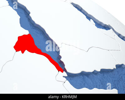 Eritrea auf Weltkugel Stockfoto