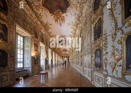 Die Ahnengalerie, Ahnengallerie (1726-1731), die Residenz, Royal Palace, München, Bayern, Deutschland Stockfoto