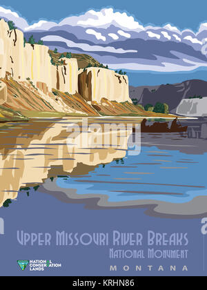 Obere Missouri Breaks National Monument Stockfoto