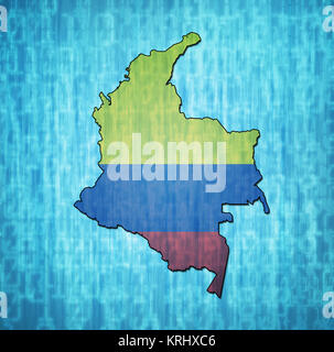 Kolumbien Gebiet mit Fahne Stockfoto