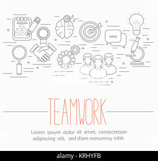 Business Teamarbeit Symbole Stockfoto