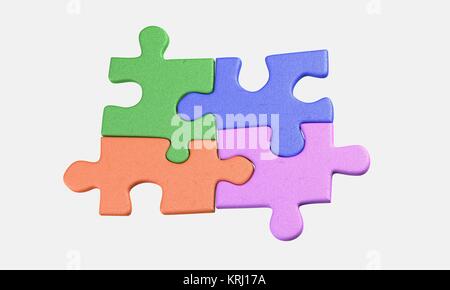 Bunte Puzzleteile Stockfoto