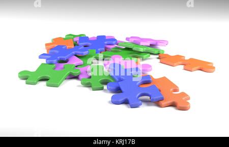 Bunte Puzzleteile Stockfoto