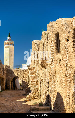 Ksar Hadada in im Südosten Tunesiens. Star Wars: Episode I - Die Dunkle Bedrohung wurde hier gedreht. Stockfoto