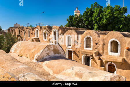 Ksar Hadada in im Südosten Tunesiens. Star Wars: Episode I - Die Dunkle Bedrohung wurde hier gedreht. Stockfoto