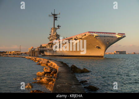 Corpus Christi, Texas - Die USS Lexington, ein Zweiter Weltkrieg Flugzeugträger, der nun als Naval Museum. Stockfoto