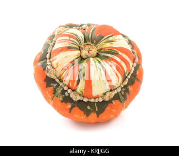 Orange, Weiß und Grün Turks Turban Squash Stockfoto