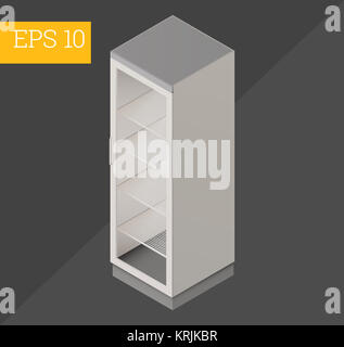 Kühlschrank-isometrische Vektor-illustration Stockfoto