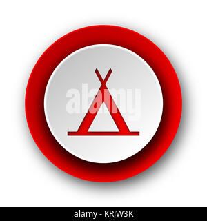 Lager rot moderne Web Symbol auf weißem Hintergrund Stockfoto