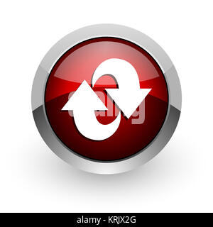roter Kreis Web glänzende Symbol drehen Stockfoto