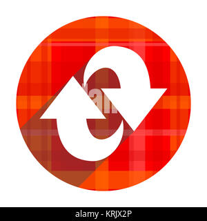 Rotation rot Flachbild Symbol isoliert Stockfoto
