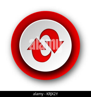 Rotation rot moderne Web Symbol auf weißem Hintergrund Stockfoto