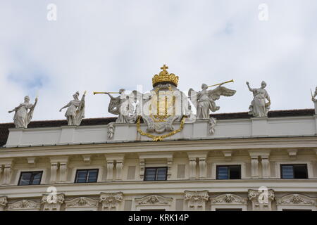 Wien, Hofburg, Wiener Hofburg, späten Mittelalter, Denkmal, Kaiser Franz I.. Denkmal, Sitz des Amtes Stockfoto