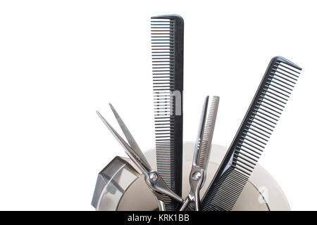 Profi Friseur Werkzeuge. -Stock Bild Stockfoto