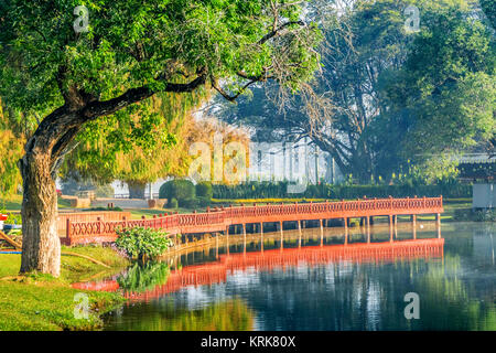 Nationale Kandawgyi Botanischen Gärten in Pyin Oo Lwin, Myanmar. Der Park wurde verwendet, um umfangreiche Ökotourismus in Myanmar zu fördern. Stockfoto