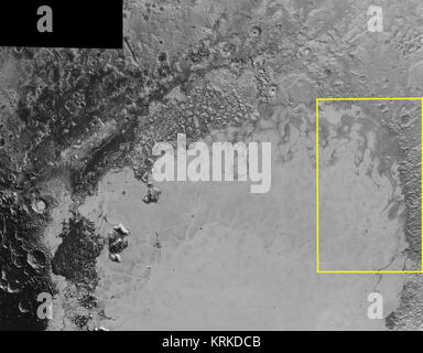Der PNM-Datei PIA 19936 Erntegut - flüssige Stickstoff Eis auf Pluto Kontext umgewandelt Stockfoto