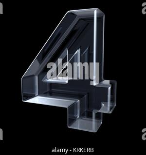 Transparente x-ray Nummer 4 4. 3D Stockfoto