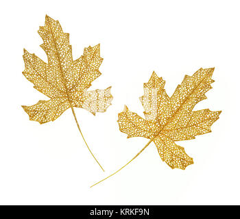 Fantasy goldene Blätter Stockfoto