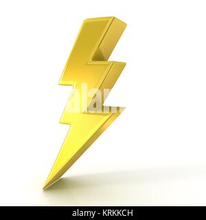 Blitzpfeil, 3D-goldenen Zeichen Stockfoto