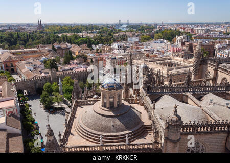 Panoramablick von Sevilla in Spanien Stockfoto