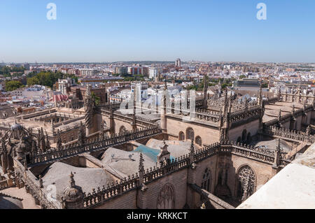 Luftaufnahme von Sevilla in Spanien Stockfoto