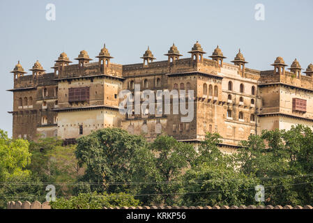 Orchha Palace, Madhya Pradesh. Auch buchstabiertes Orcha, berühmte Reiseziel in Indien. Stockfoto