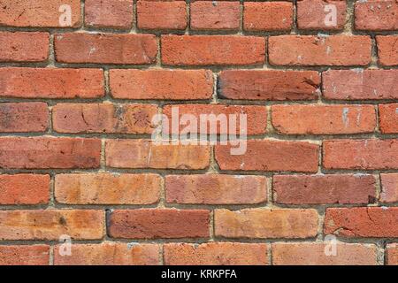 Alte rote Ziegel Wand Textur Hintergrund Stockfoto