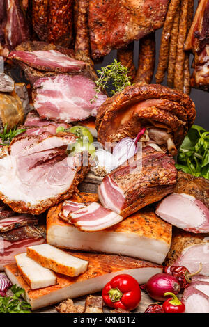 Geräuchertes Schweinefleisch Stockfoto