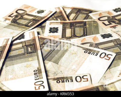 Vintage Euro bankonotes Hintergrund Stockfoto