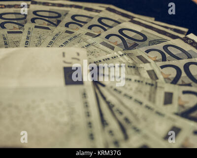 Vintage Euro Banknoten Stockfoto
