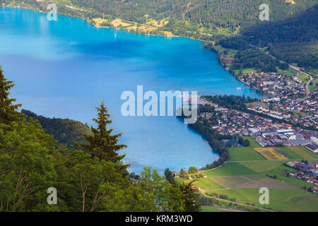 Brienzersee aus der Ansicht Punkt der Harder Kulm, Interlaken, Schweiz Stockfoto