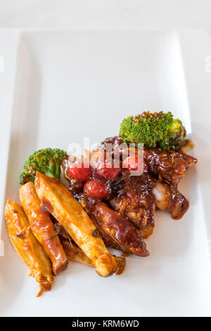 Schweinefleisch Rippe Gegrillte Stockfoto