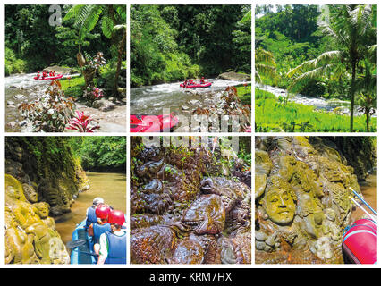 Rafting in den Canyon auf Balis mountain river, Indonesien Stockfoto