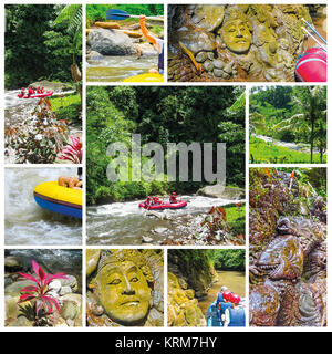 Rafting in den Canyon auf Balis mountain river, Indonesien Stockfoto