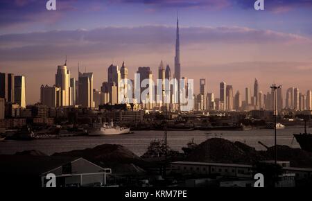 Skyline dubai vereinigte arabische emirate burj khalifa Stockfoto