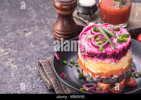 Gekleidet Hering Kopie Raum Stockfoto