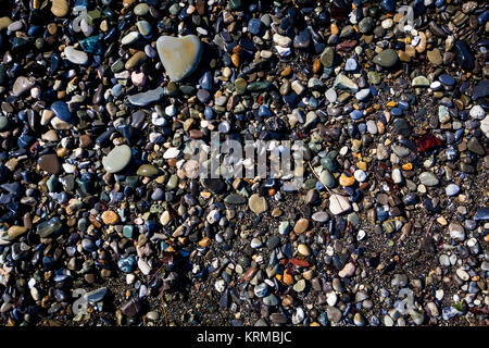 Meer Steine Hintergrund. Beach Pebbles. Steine am Strand Stockfoto