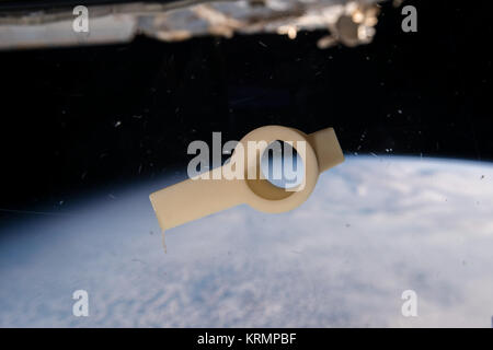 ISS-48 Teil auf der additiven Fertigung erstellt Stockfoto