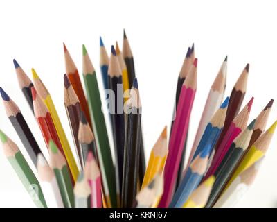 Der Farbe Bleistift gestapelt Stockfoto