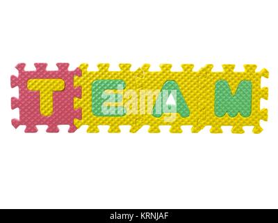 Wort Team aus Buchstaben puzzle gebildet Stockfoto