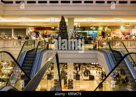 Berlin, Mitte, Alexanderplatz, Galeria Kaufhof an Weihnachten Stockfoto