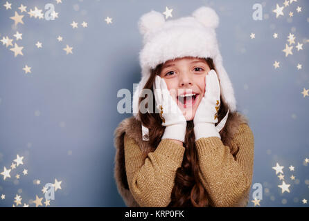 Schoß des Mädchens überrascht Stockfoto