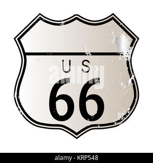 Leere Route 66 Zeichen Stockfoto